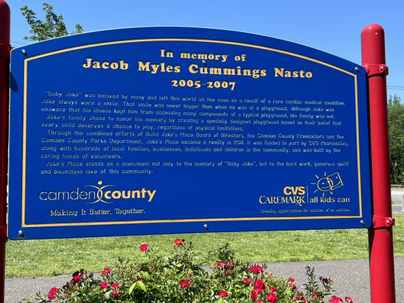 In memory of Jacob Myles Cummings Nasto sign