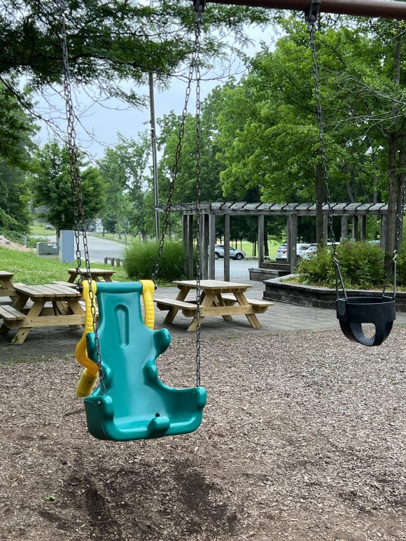 Kids Kastle Station Park Playground in Sparta NJ accessible swing