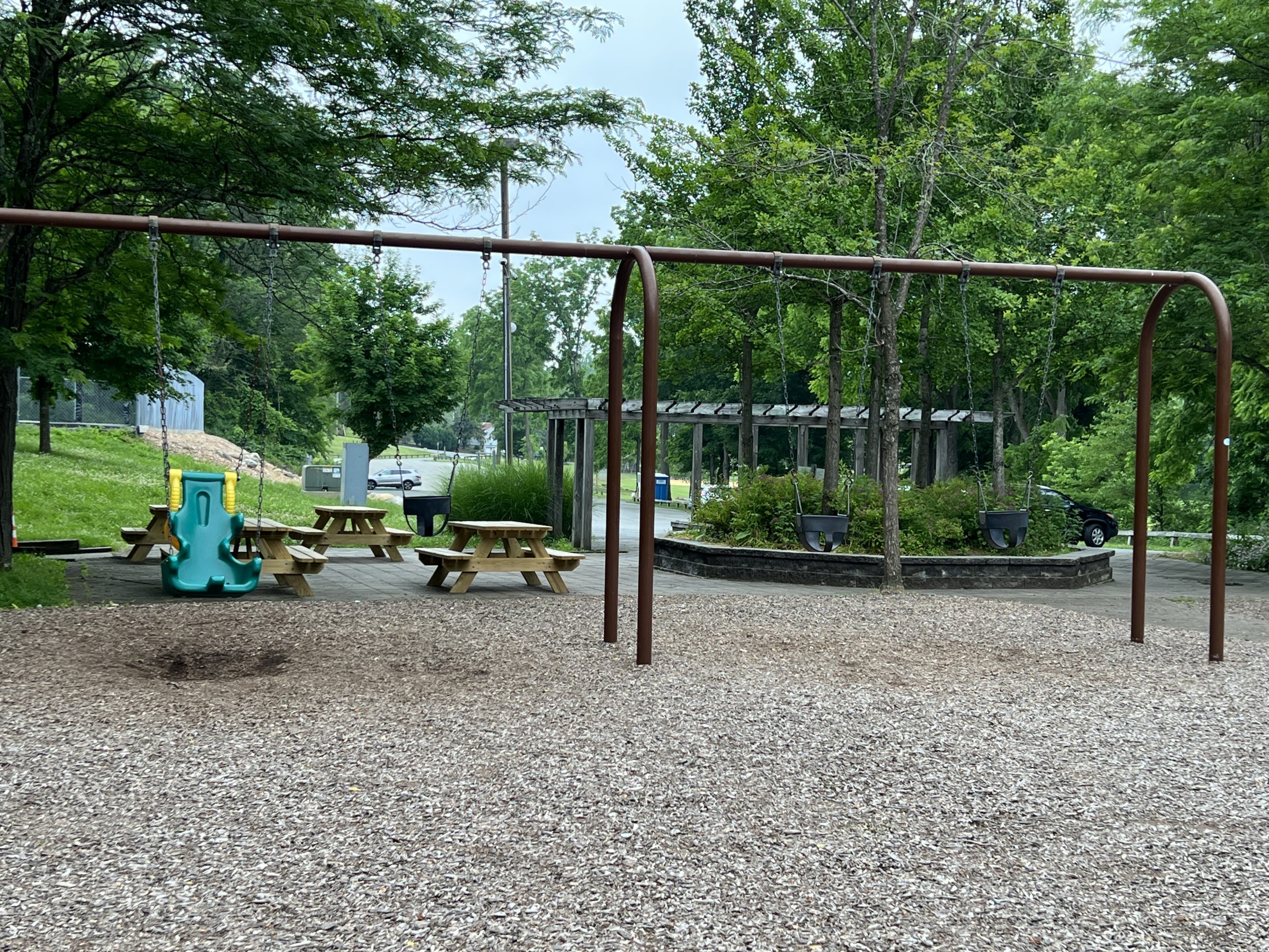 Kids Kastle Station Park Playground in Sparta NJ baby swings and accessible swing