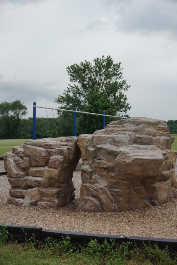 rock boulder Marlton Recreation Park Playground in Pilesgrove New Jersey