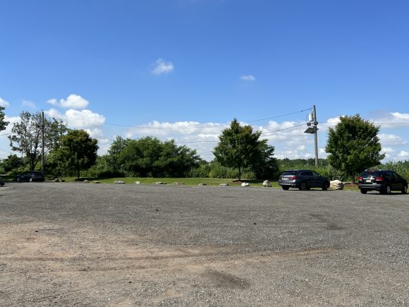 Mill Creek Point Park Playgrounds in Secaucus NJ large parking lot