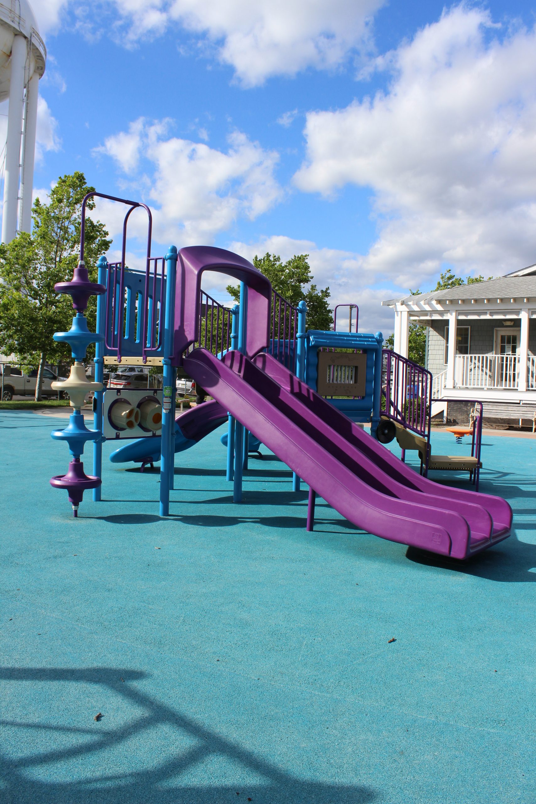 Ocean City 8th Street Playground in Ocean City NJ 2 side by side slides