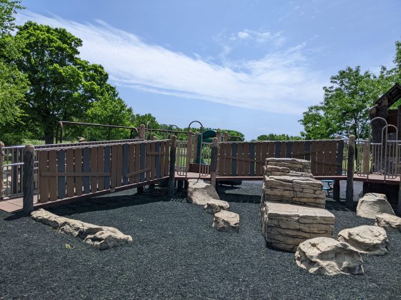 The Rosedale Park playground has a wheelchair accessible ramp.