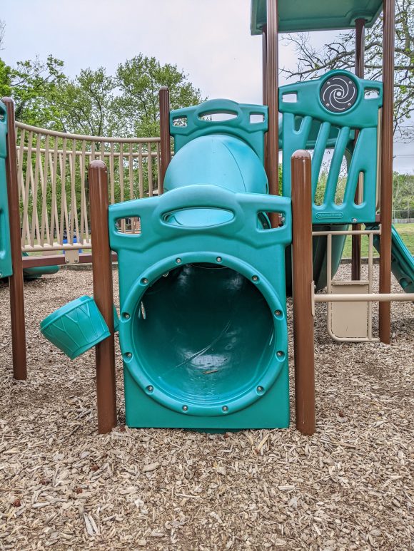 tunnel at Scotland Run Park Playground in Clayton NJ Slide