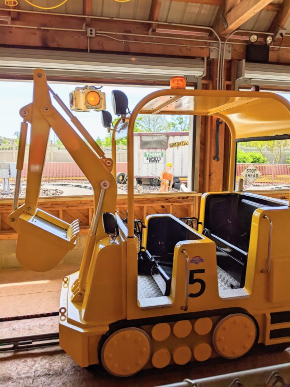 Construction rides at Storybook Land are one of the great New Jersey activities for toddlers.