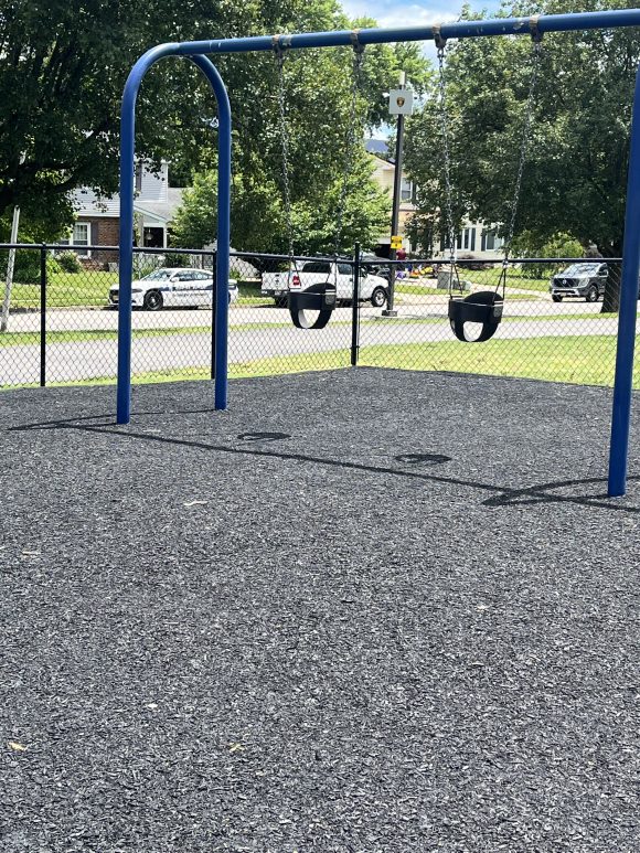 Veterans Memorial Park Playground in Clementon NJ baby swings