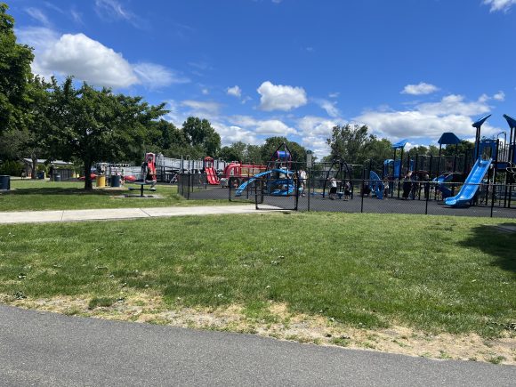 Veterans Memorial Park Playground in Clementon NJ wide playground
