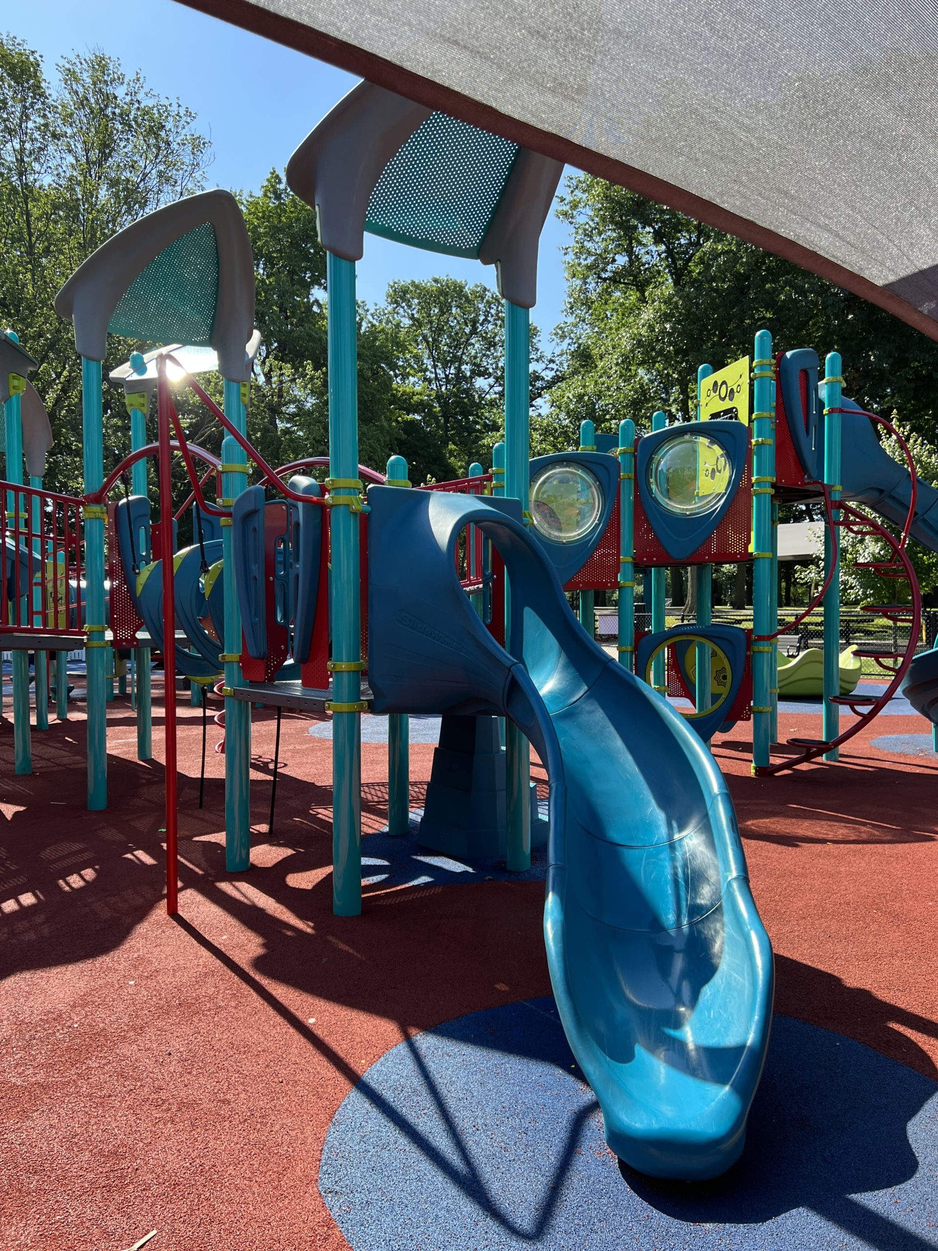 Watsessing Park Playground in Bloomfield NJ curvy slide 2
