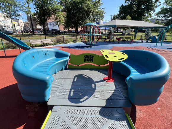 Watsessing Park Playground in Bloomfield NJ sway fun glider