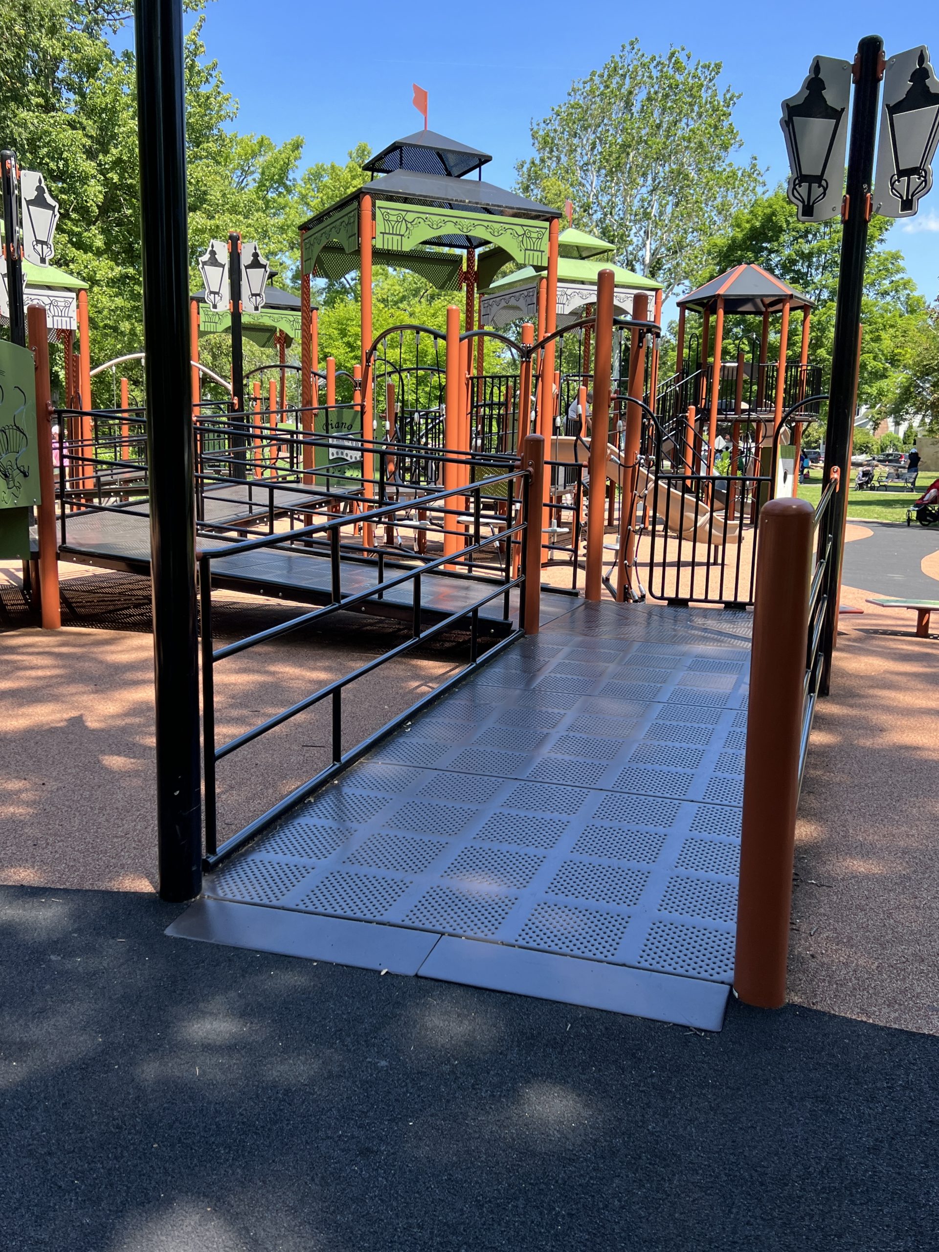 ACCESSIBLE ramp right tall at Mindowaskin Park Playground in Westfield NJ