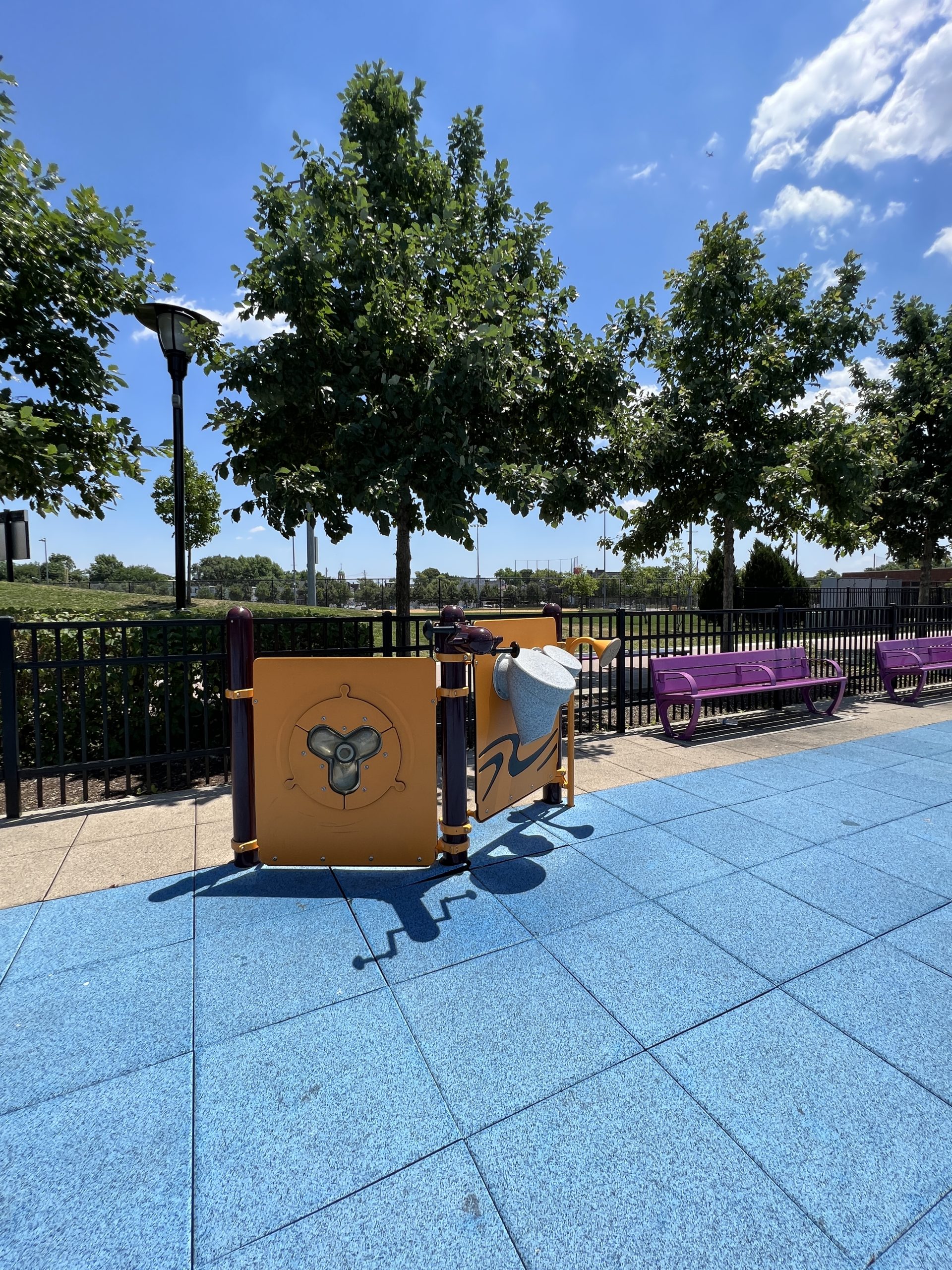 Berry Lane Park Playground in Jersey City NJ accessible musical sensory play and hand bike