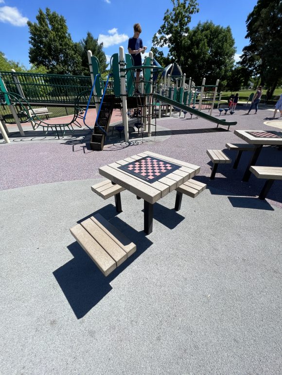 Challenger Place Park Playground in Colts Neck NJ checkerboard table