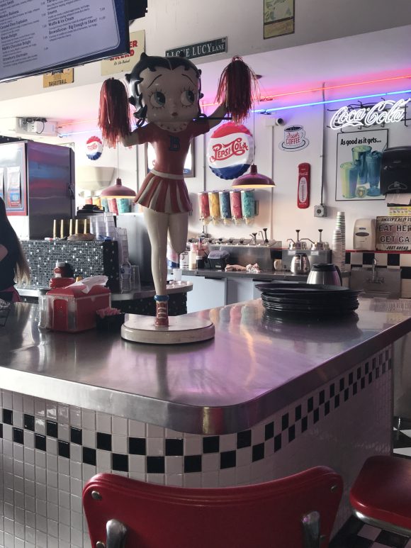 Doo Wop Diner on the Wildwood Boardwalk soda shop counter