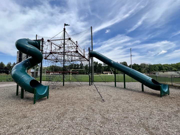 Gardner Field Playground in Denville NJ epic climbing web with slides horizontal 1