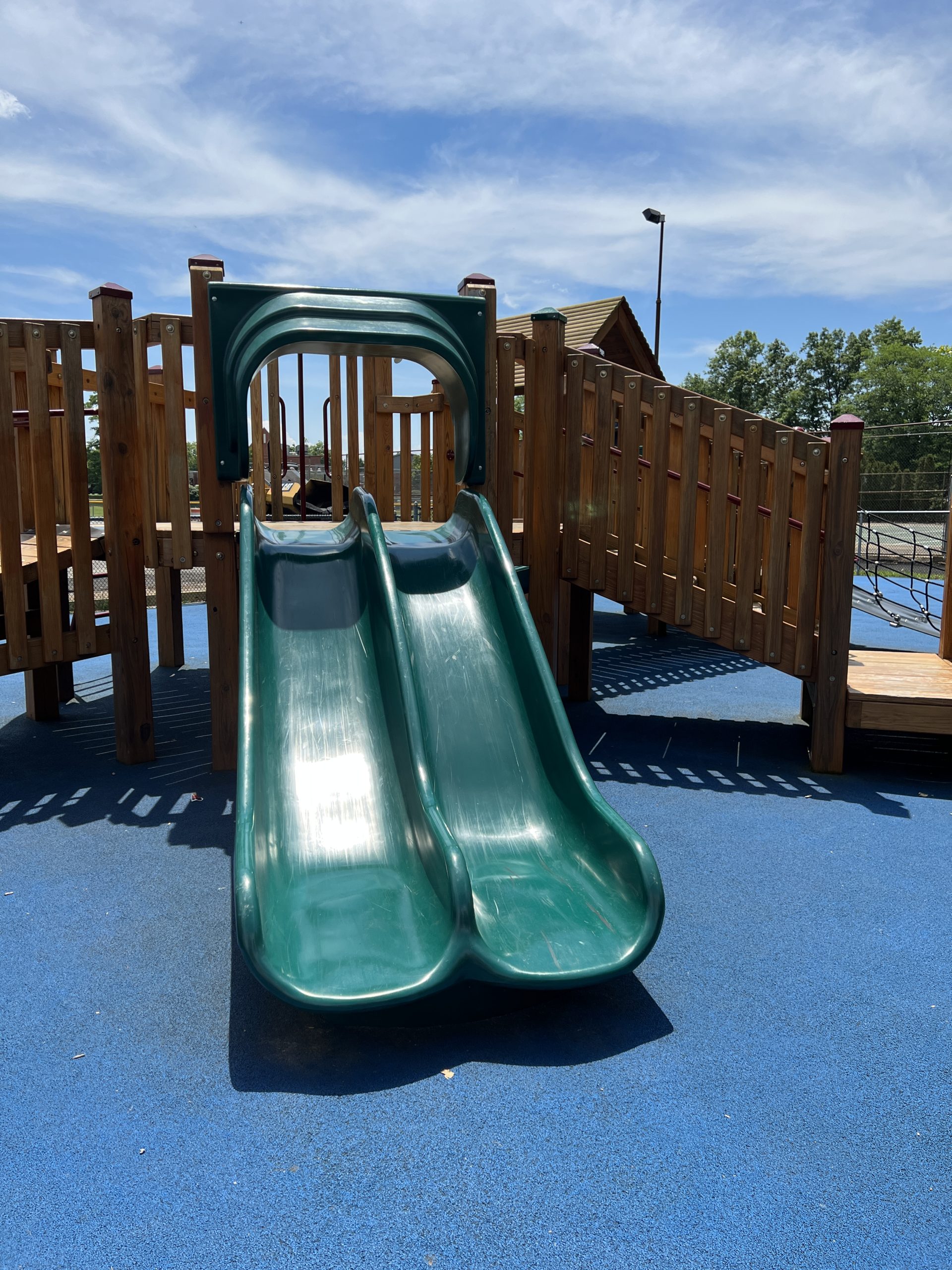 Gardner Field Playground in Denville NJ side by side slide