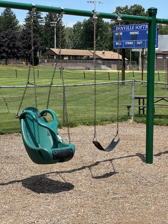 Gardner Field Playground in Denville NJ traditional swing with accessible swing