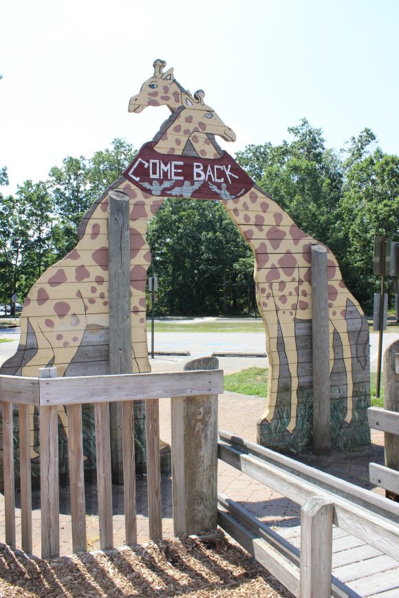 Giraffe Exit Archway at Jackson Jungle Play Park Playground in Jackson NJ