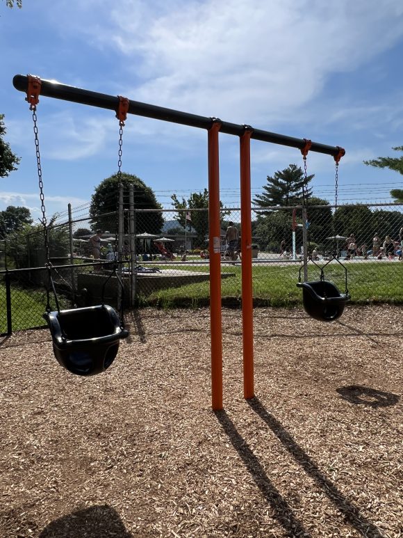 Hackettstown Community Park Playground in Hackettstown NJ baby swings vertical