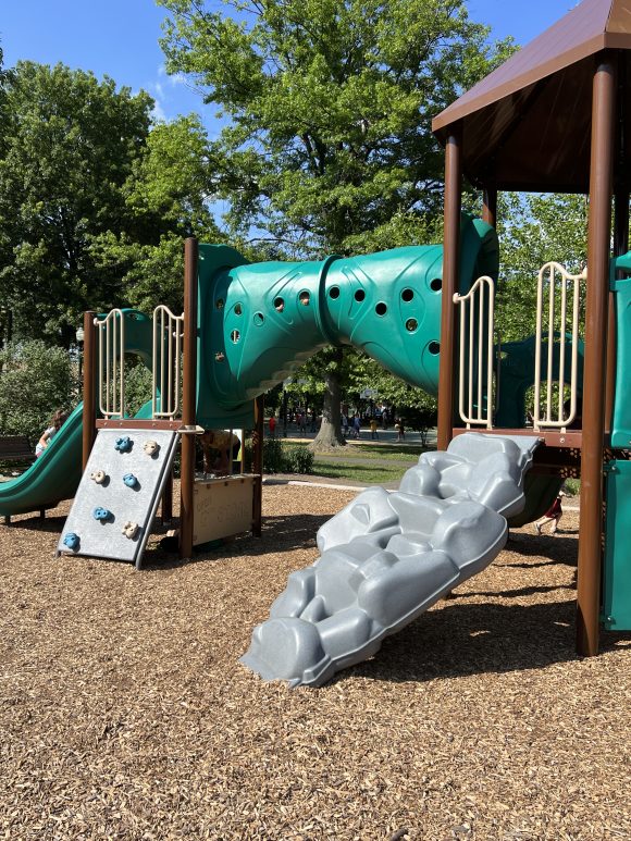 Horizontal picture of toddler playground at Weasel Brook Park Playground in Clifton NJ good 2