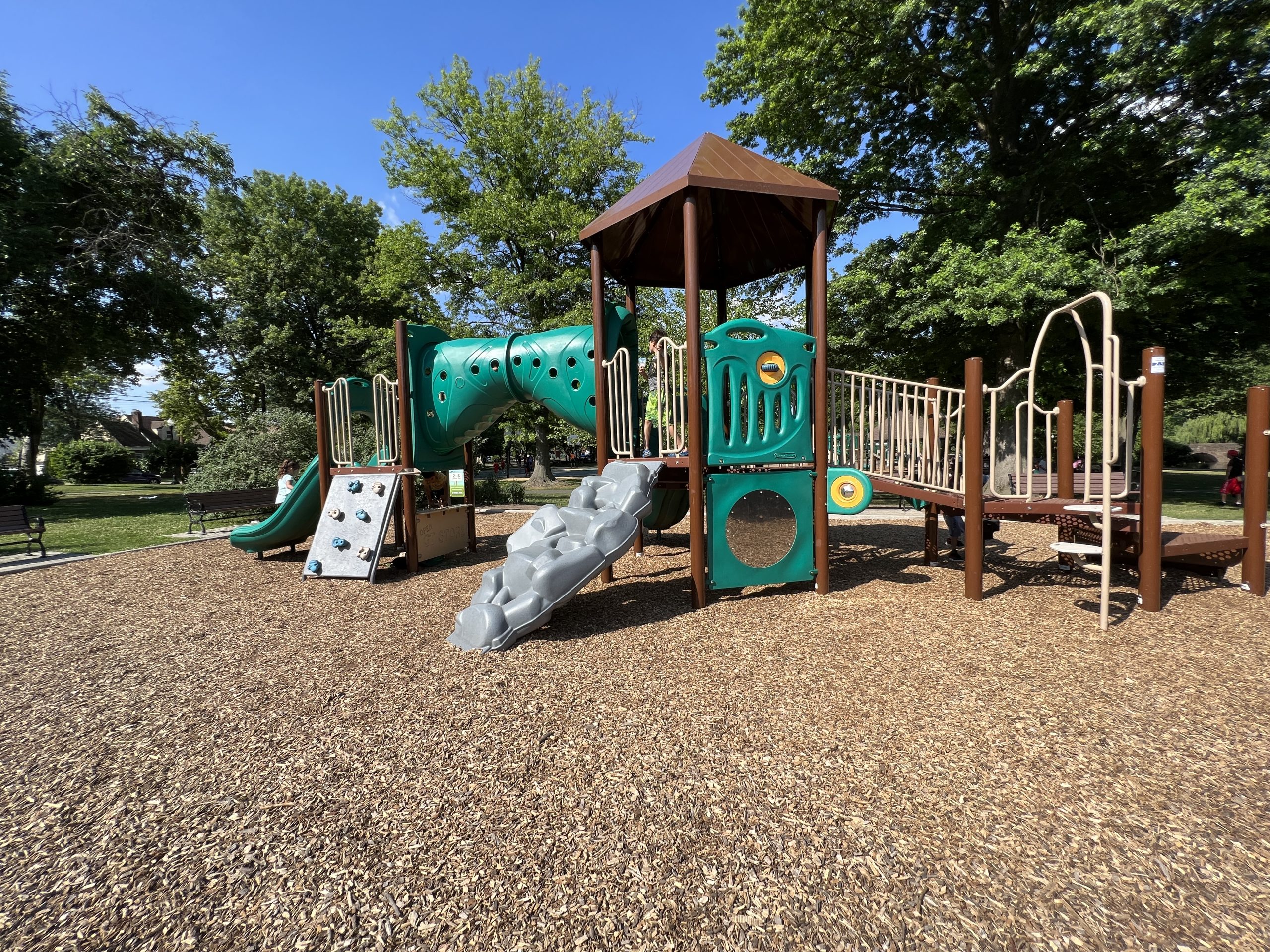 Horizontal picture of toddler playground at Weasel Brook Park Playground in Clifton NJ good 3