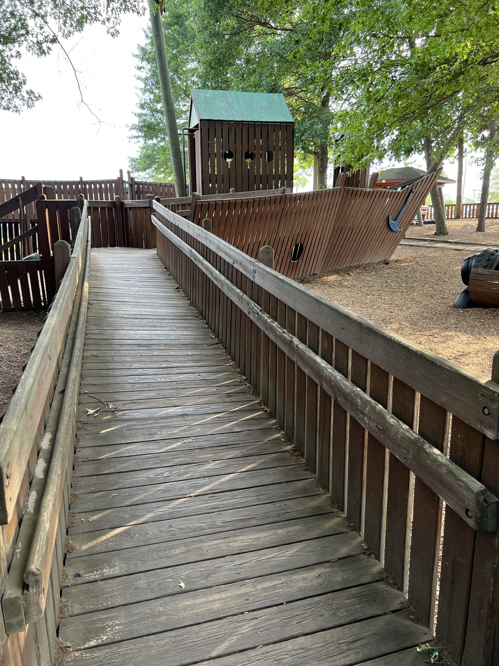 Kid Street Playground Wooden Ship in Bridgewater NJ ramp path 1