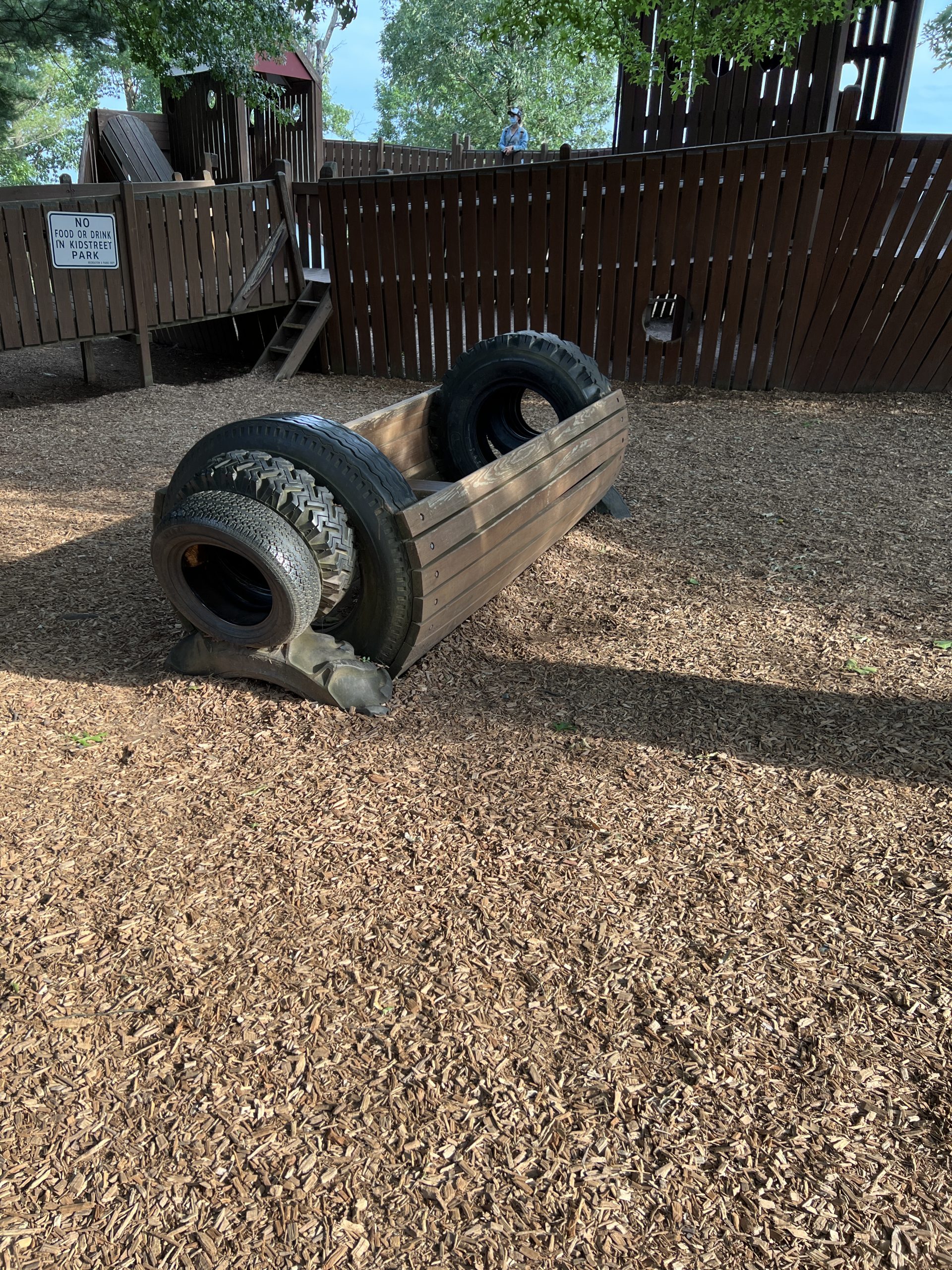 Kid Street Playground in Bridgewater NJ wooden canoe with tires 1