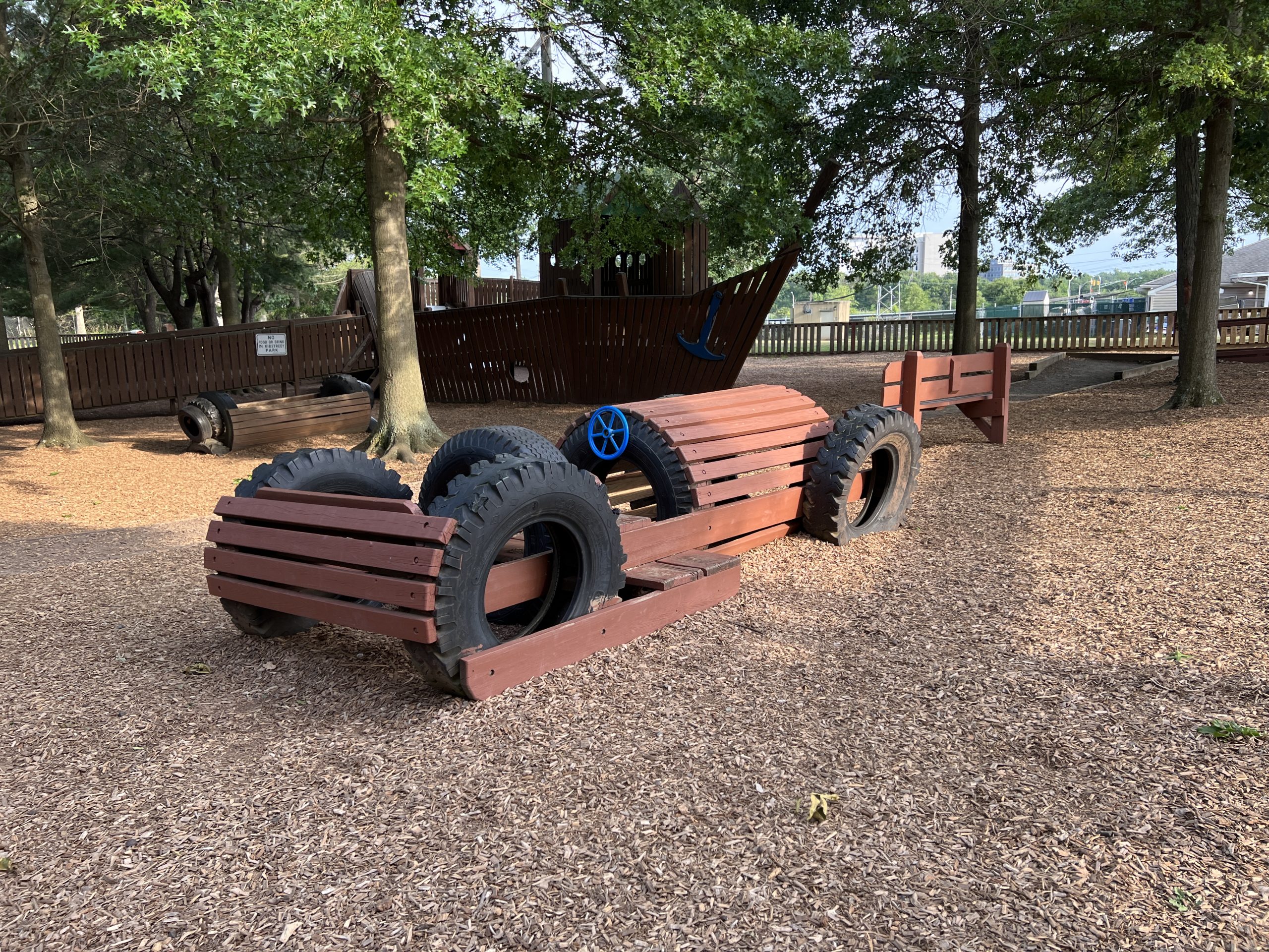 Kid Street Playground in Bridgewater NJ wooden tractor horizontal 1