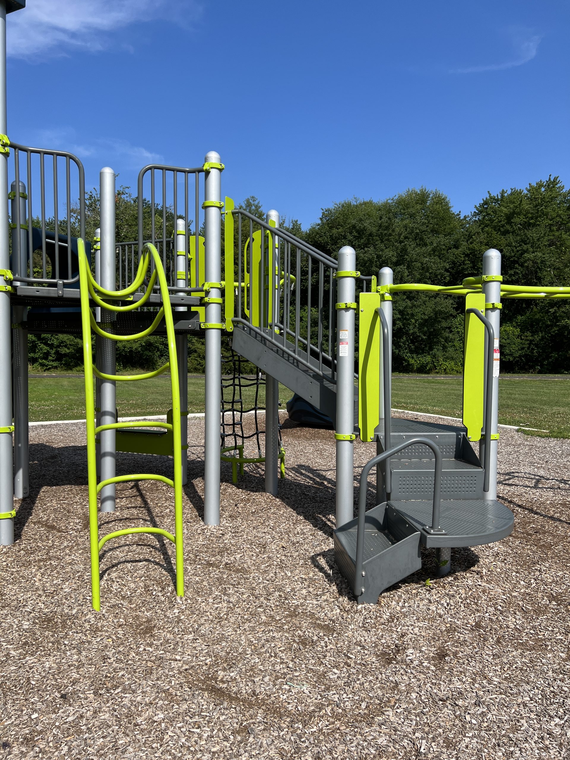 Larger Playground at Berlin Park Playgrounds in Berlin New Jersey climbing ladder 1