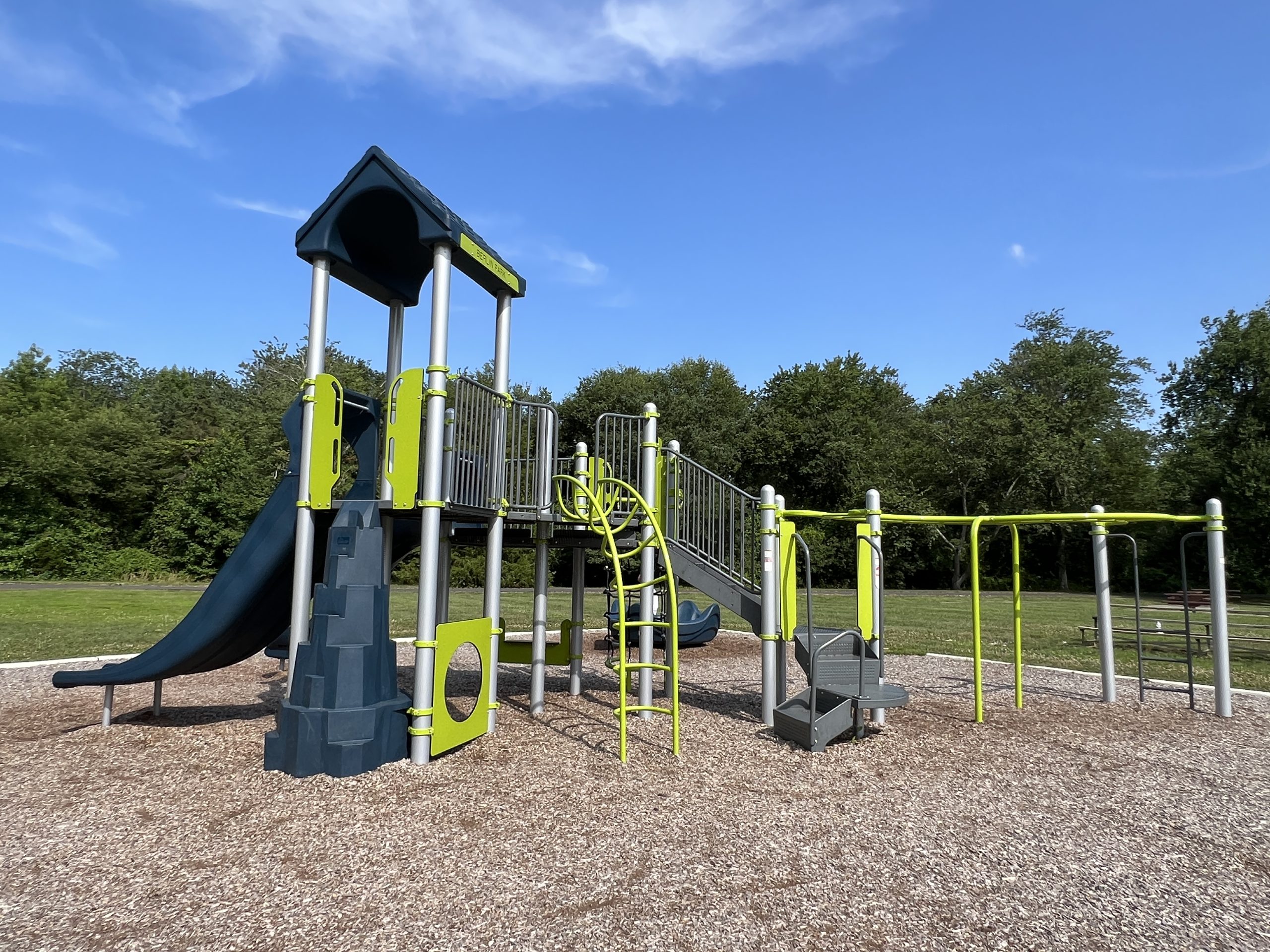 Larger Playground at Berlin Park Playgrounds in Berlin New Jersey horizontal image of main structure front