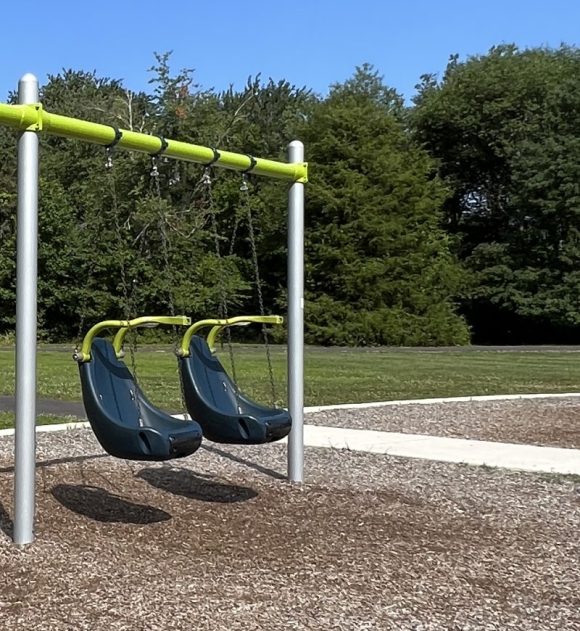 Larger Playground at Berlin Park Playgrounds in Berlin New Jersey accessible swings