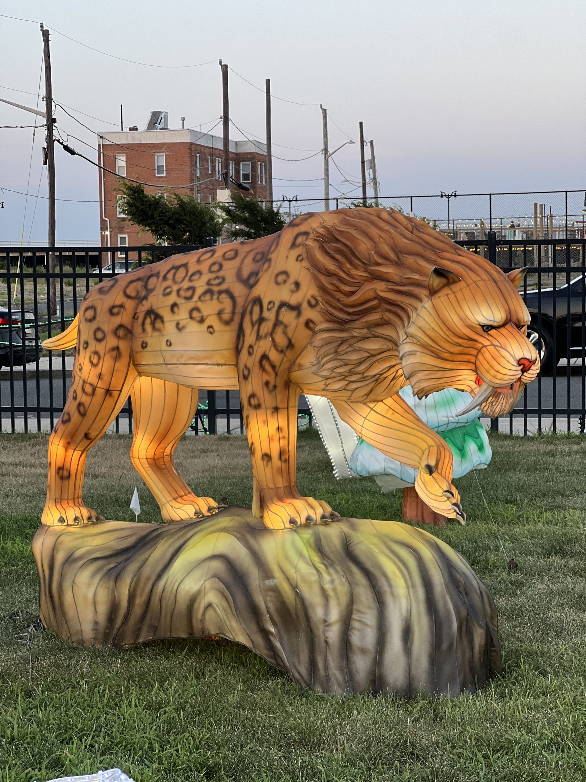 LuminoCity Dino Safari in Atlantic City NJ sabertooth tiger