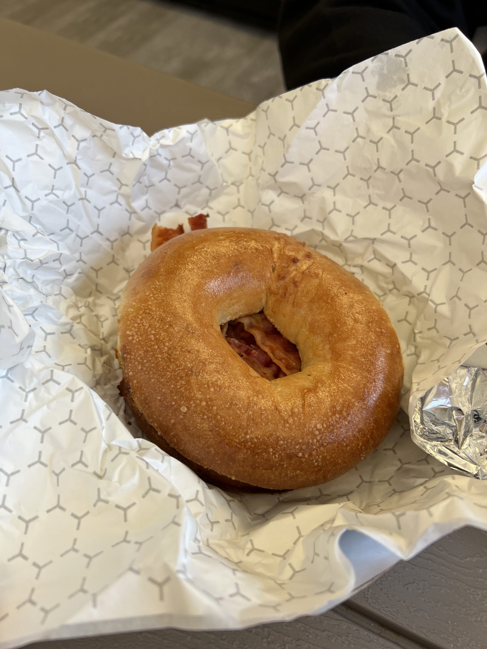 McCoy’s Coffee & Cereal Bar in North Wildwood NJ gluten free bagel with cheese