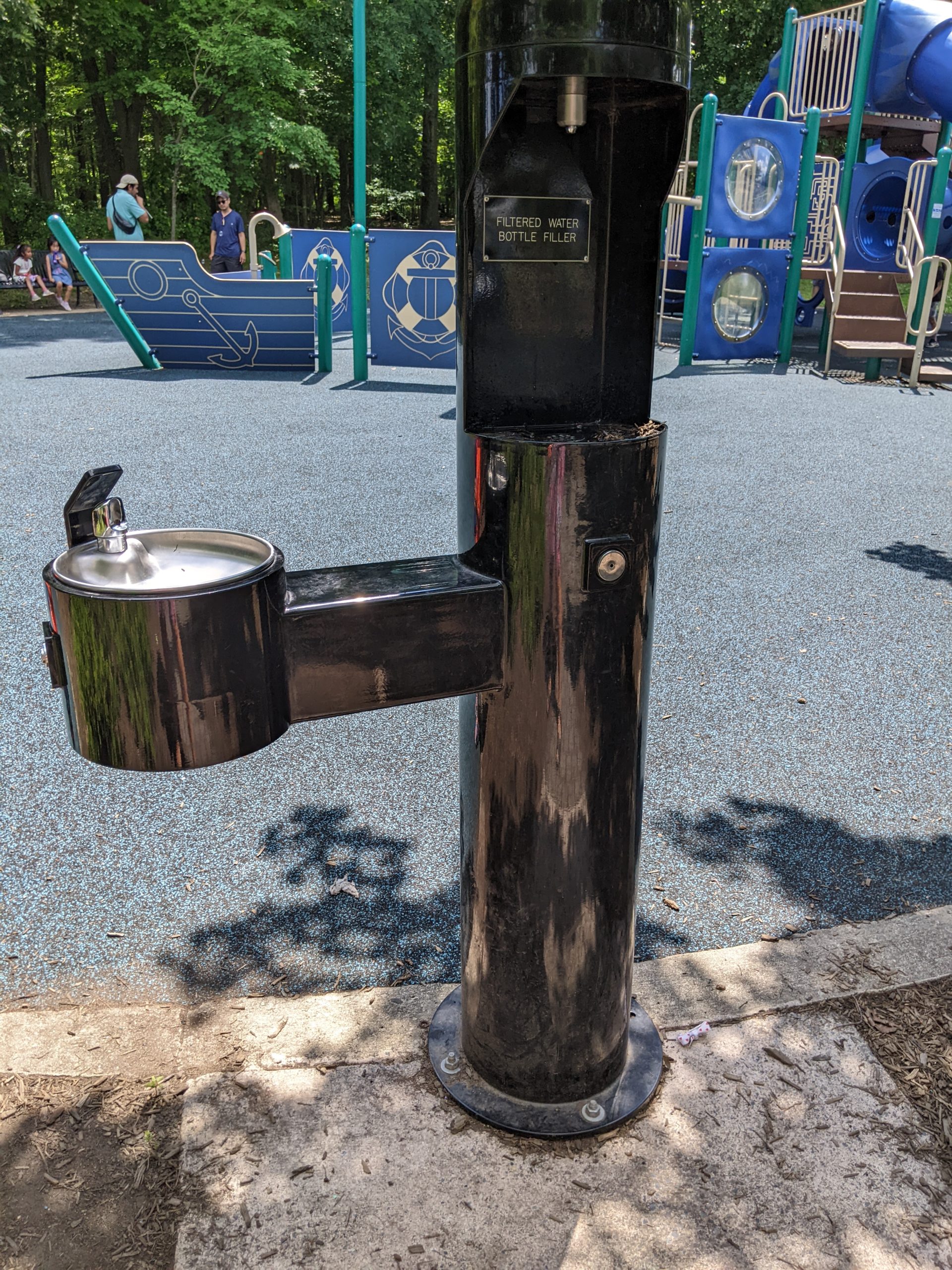 Mercer County Park Playground in West Windsor Township NJ Filtered water bottle filler