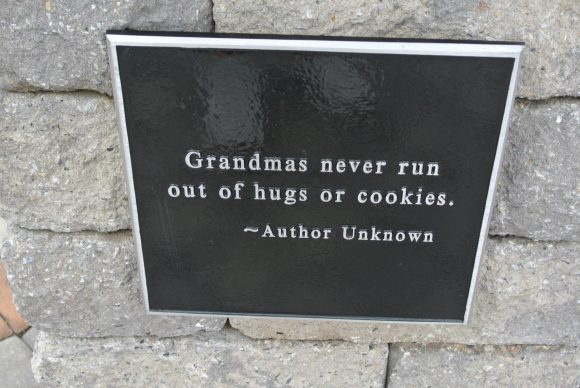 Mercer County Park Grandparent's Cove quote plaque 1