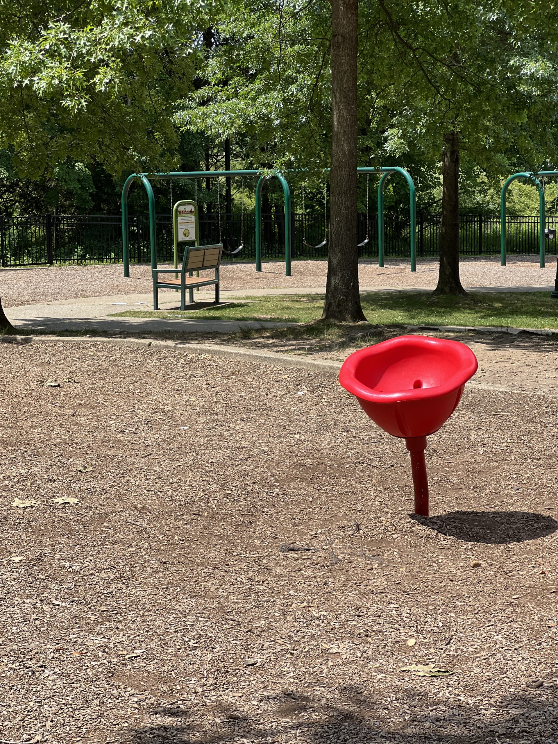 Montville Community Playground in Montville NJ little red spinner