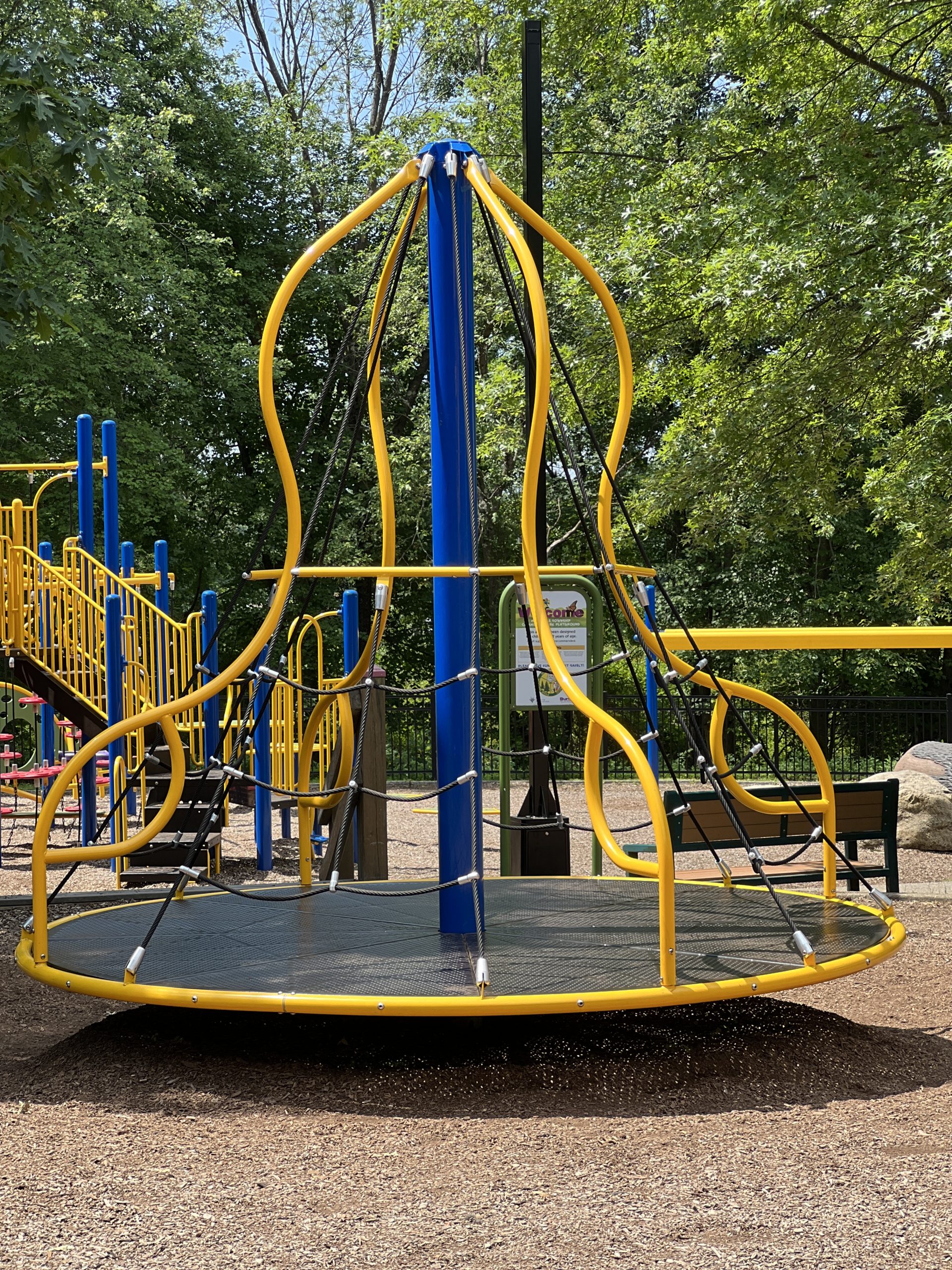 Montville Community Playground in Montville NJ spinning web