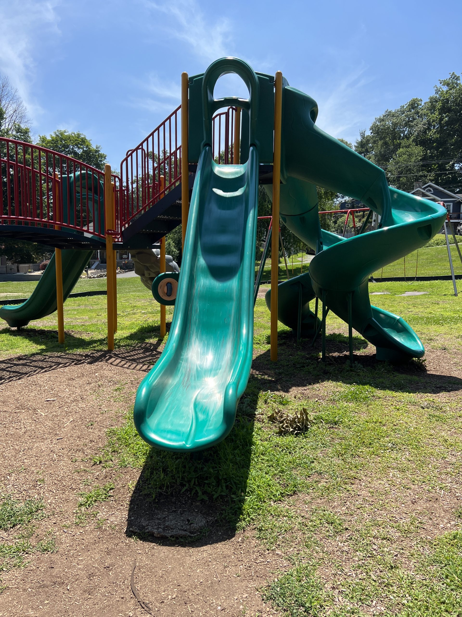 SLIDE straight and twisting at Modick Park Playground in Hopatcong NJ