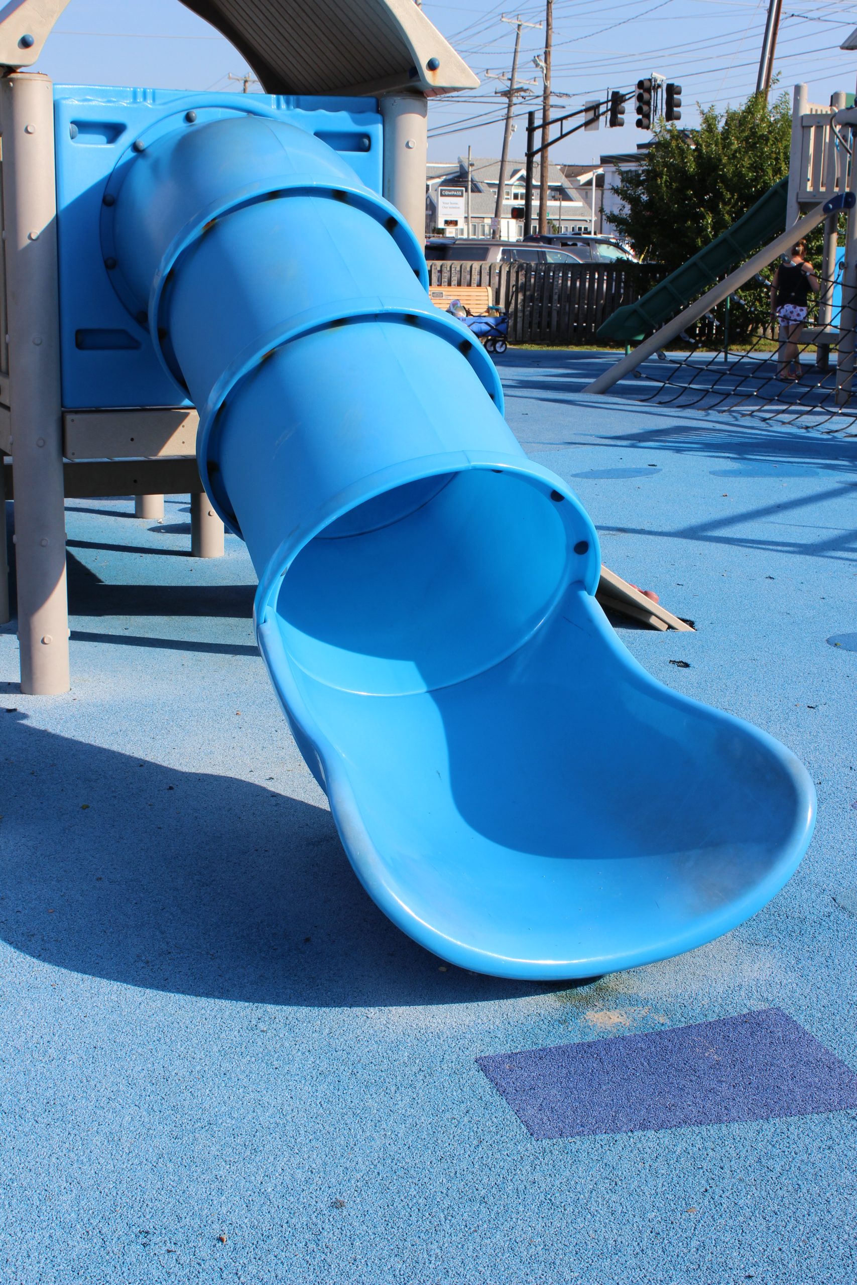 Sandcastle Park Playground in Ocean City NJ blue tunnel slide