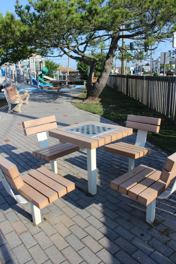 Sandcastle Park Playground in Ocean City NJ table with checkerboard top