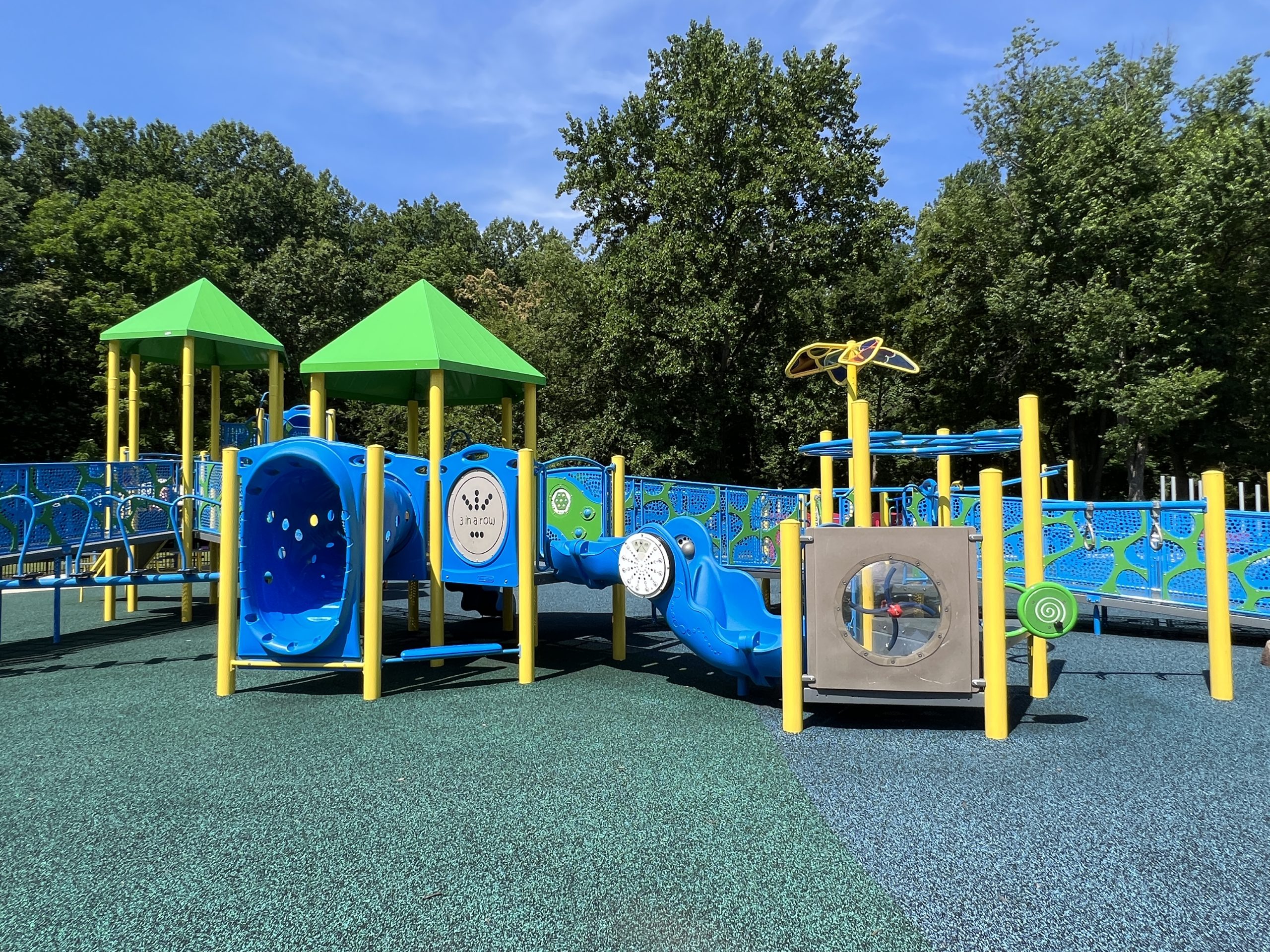 Shai Shacknai Memorial Park Playground in Wayne NJ SENSORY play, tunnel, more