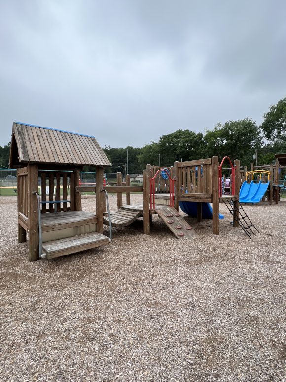 Vertical picture of preschooler playground at C O Johnson Park Playground in Byram Township NJ 1