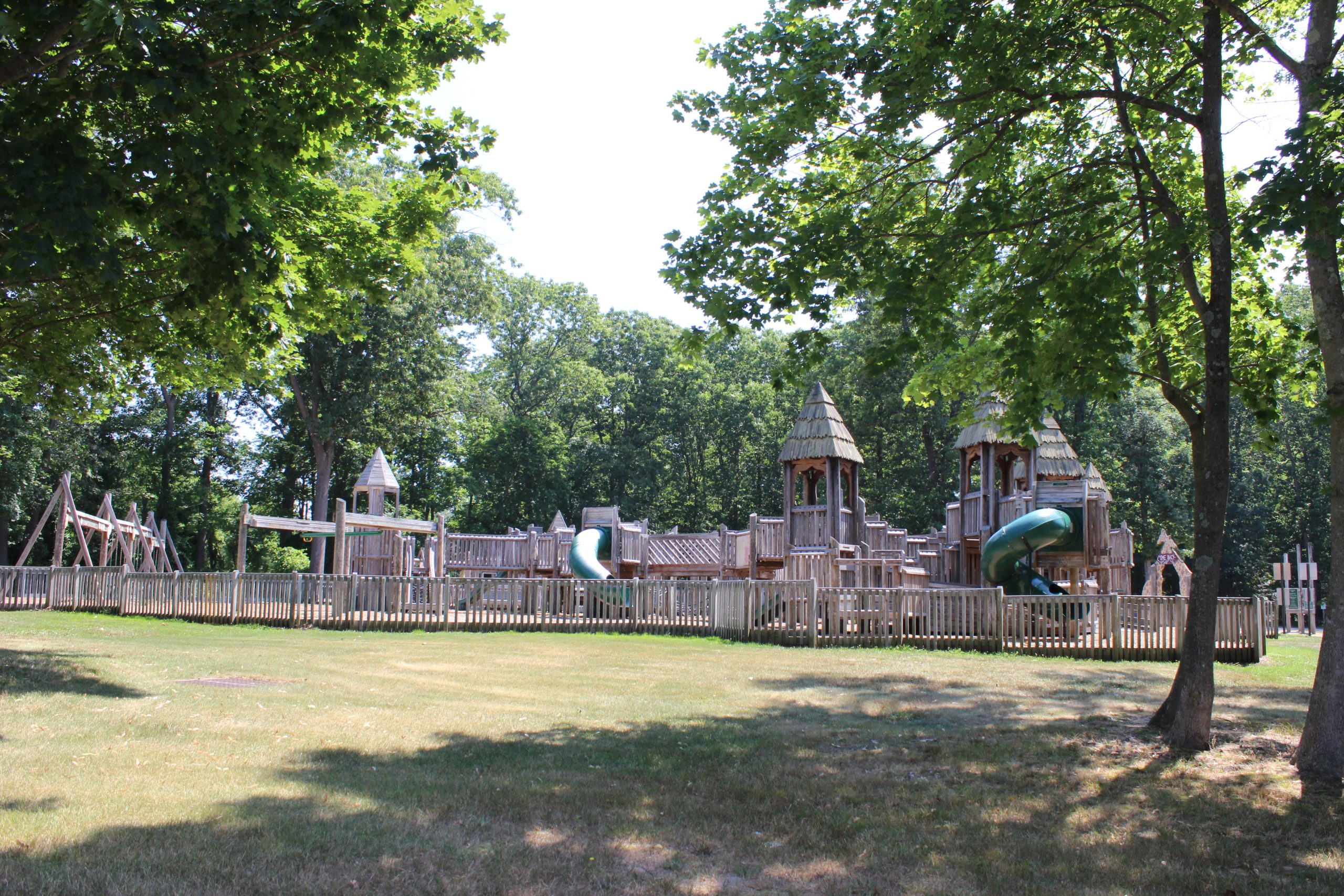 WIDE shot Jackson Jungle Play Park Playground in Jackson NJ 2