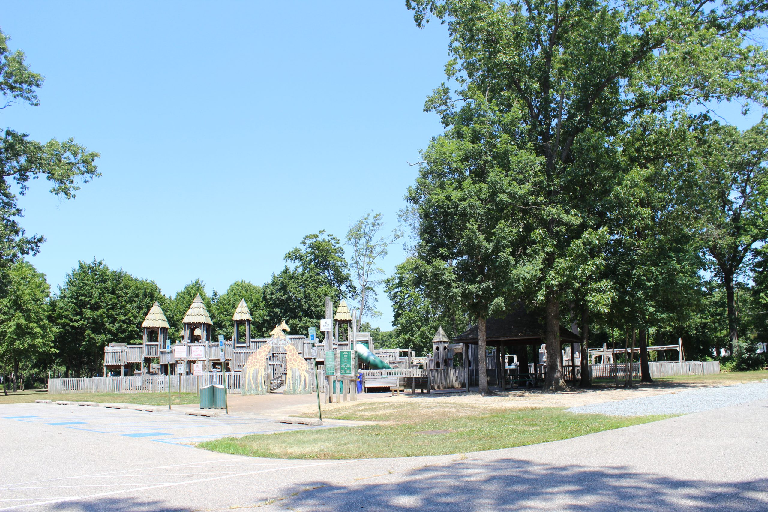 WIDE shot of Jackson Jungle Play Park Playground in Jackson NJ 5