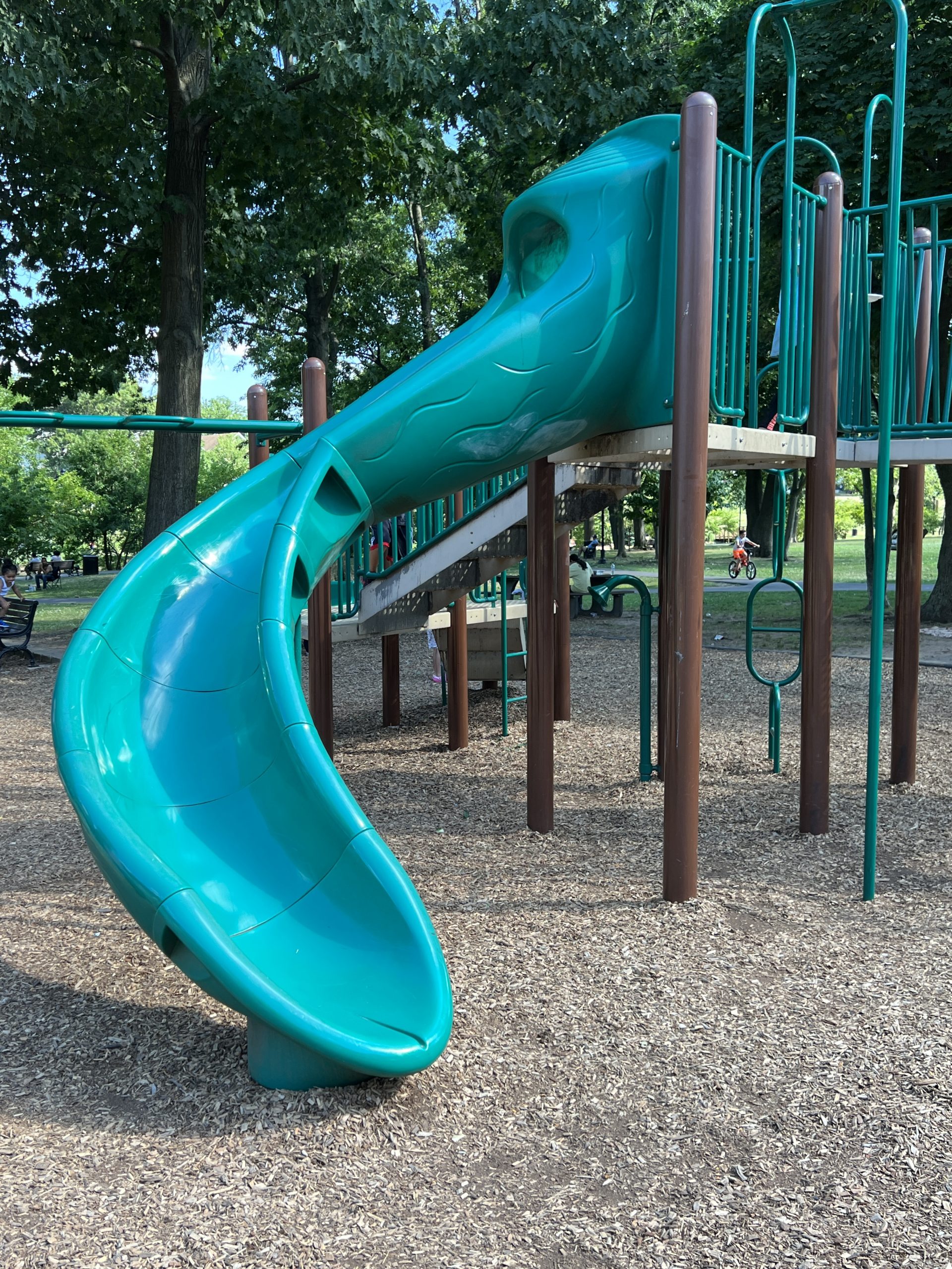 Weasel Brook Park Playground in Clifton NJ curvy slide 1