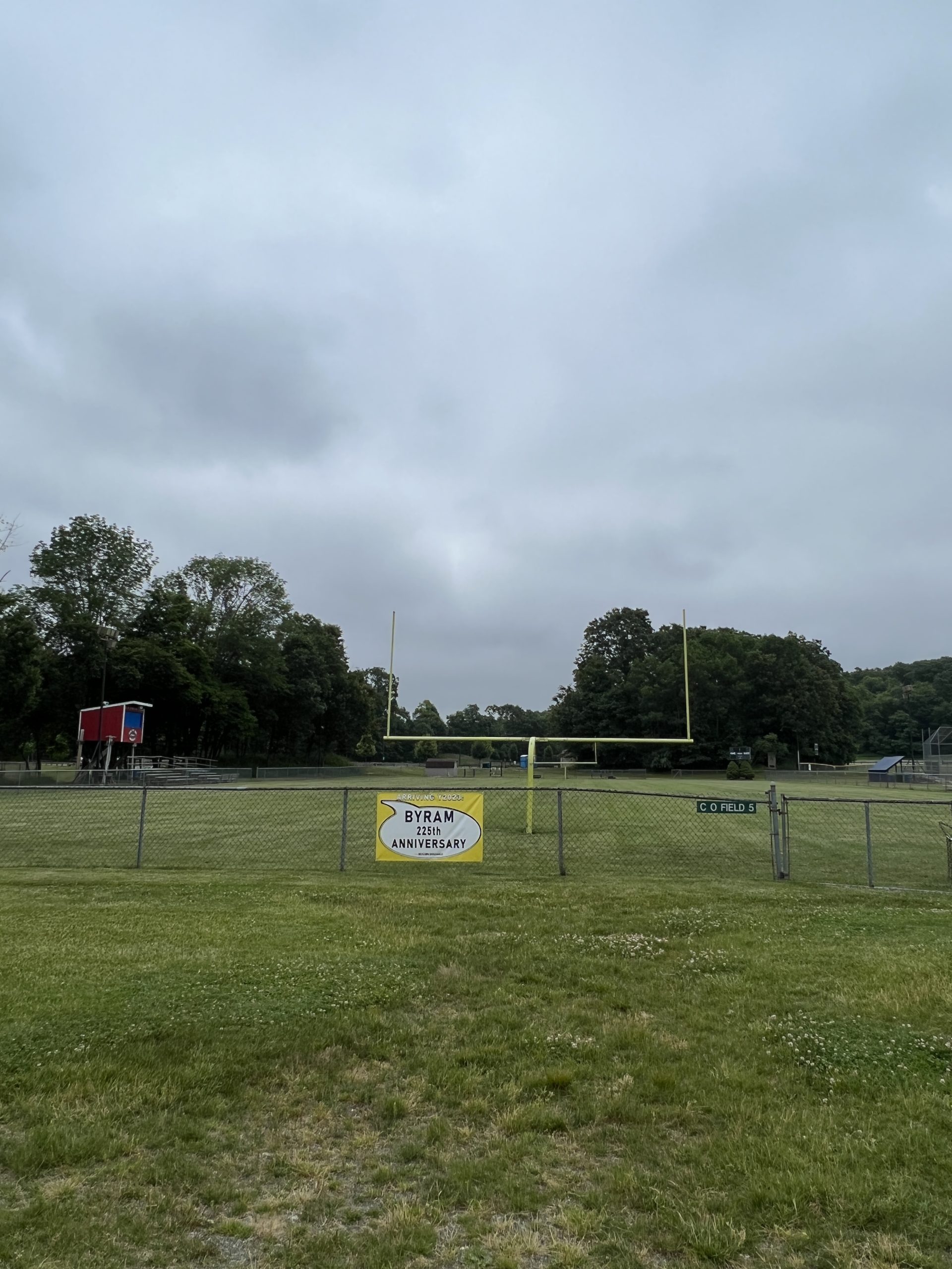 football field at C O Johnson Park in Byram Township NJ