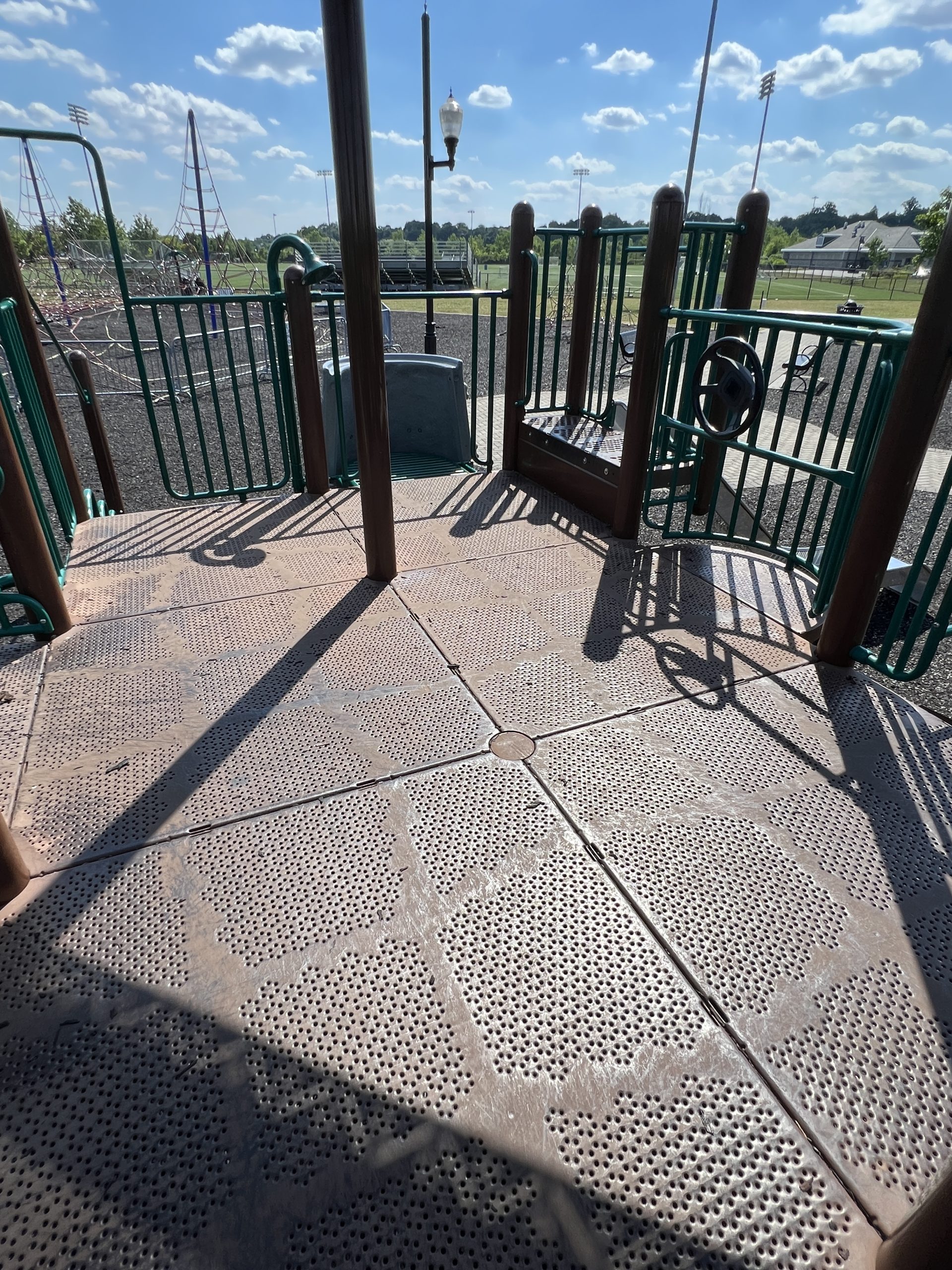 ACCESSIBLE - Wide platform 1 TALL at Overpeck County Park Playground in Leonia NJ