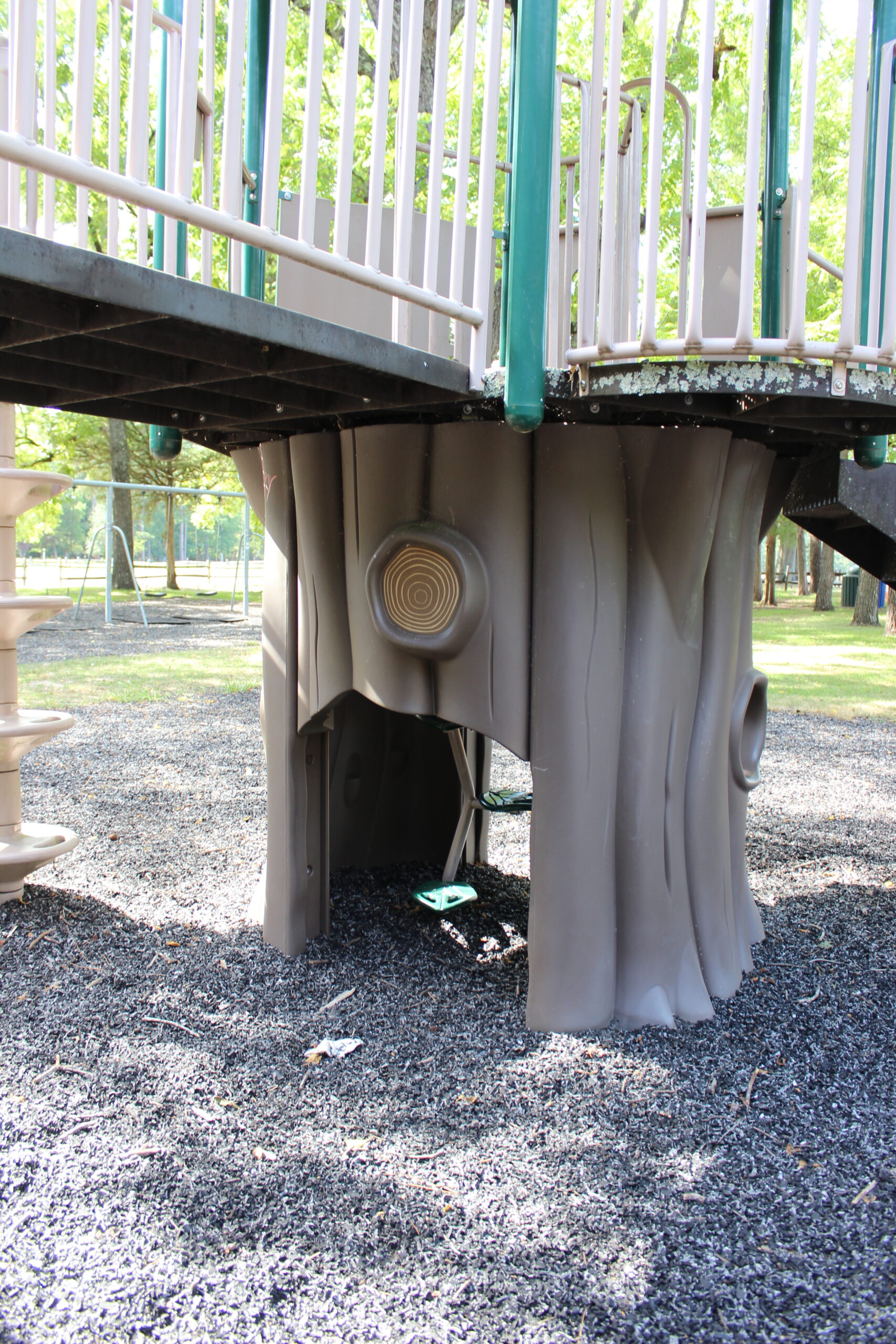 Back Estell Manor Park Playgrounds in Mays Landing NJ - Features - Underneath treehouse SHADY