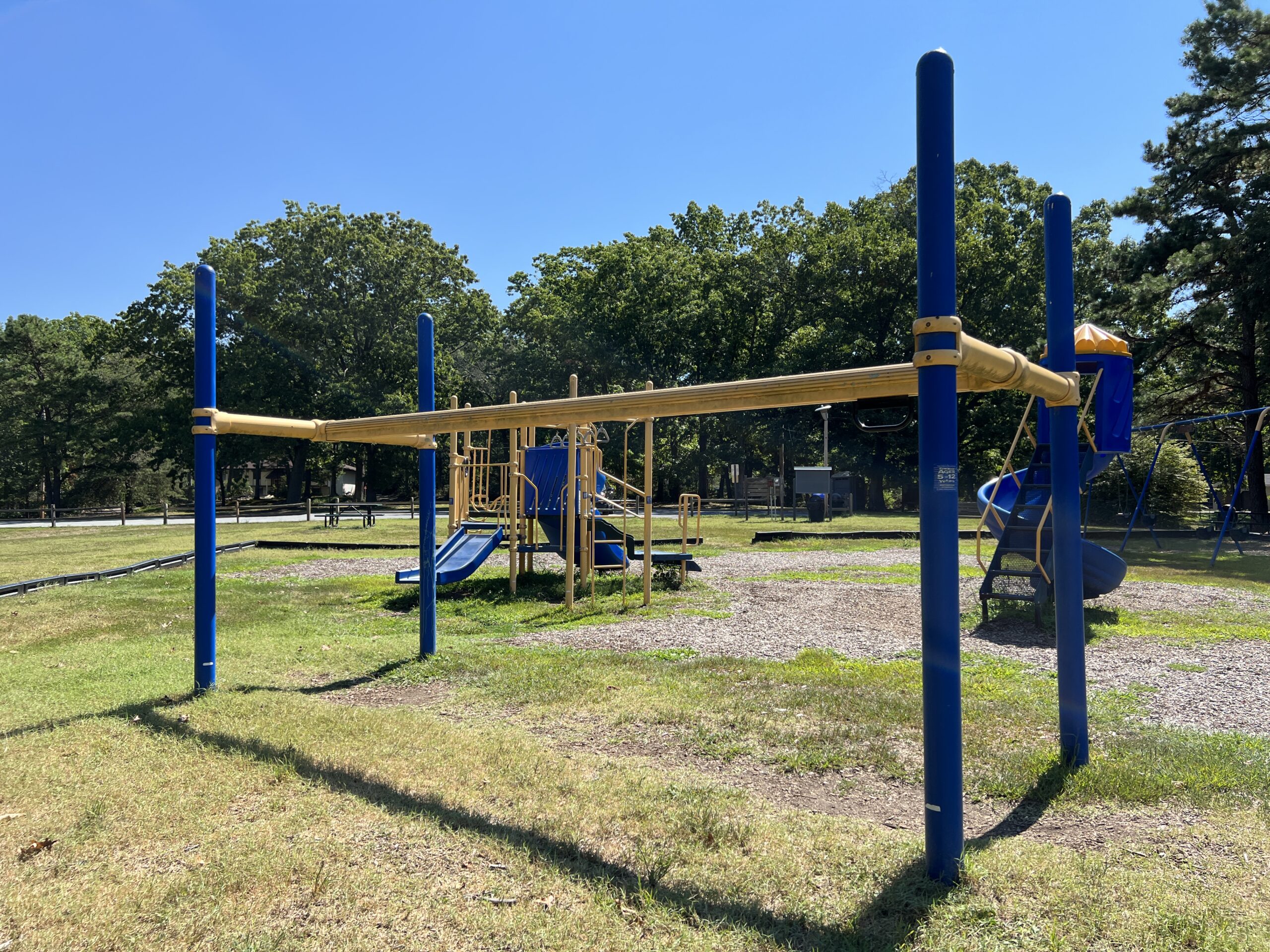 Deer Pen Park Playground in Pittsgrove Township NJ - Features - Zip Line WIDE image *