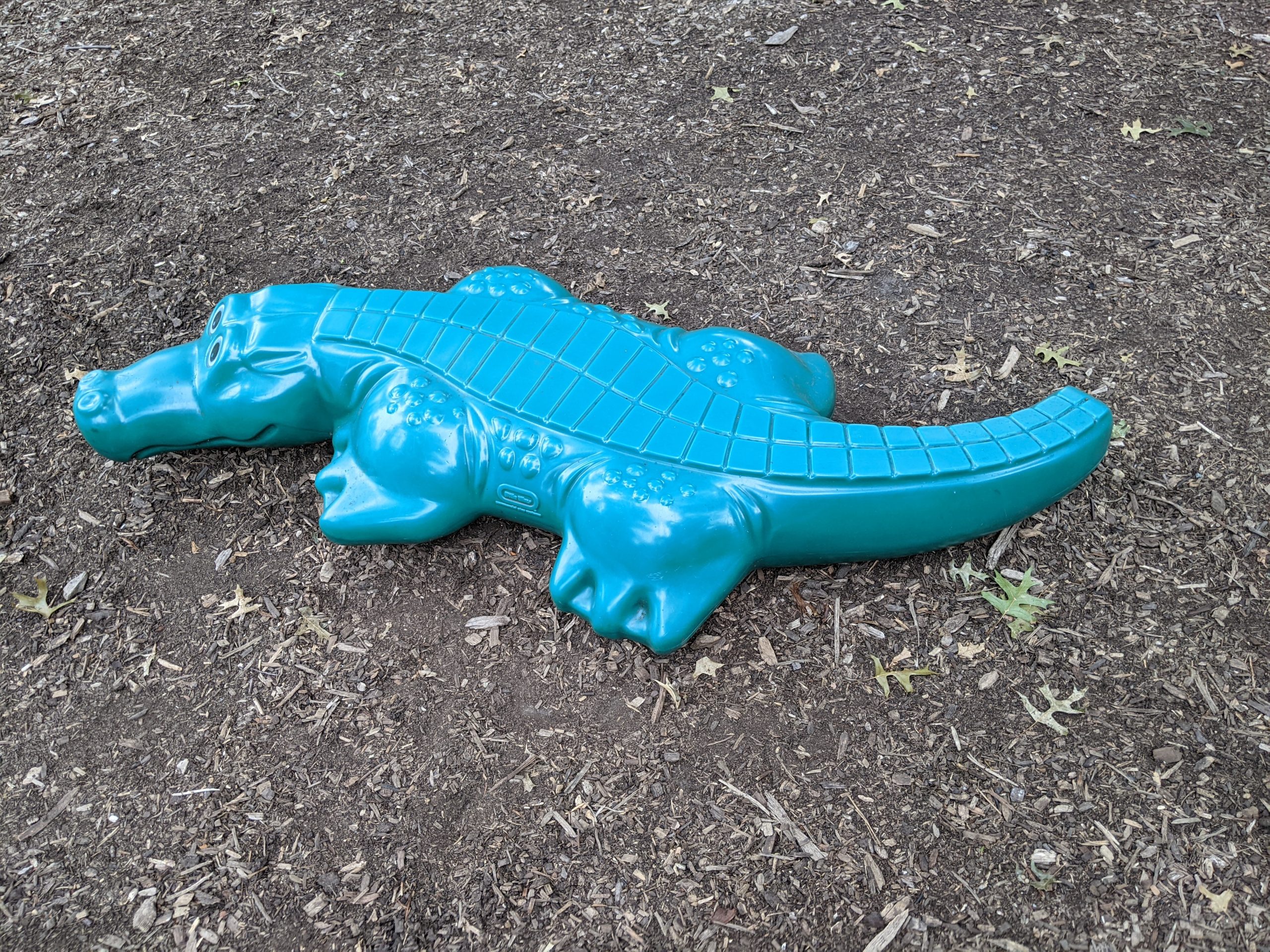 FEATURES - Alligator At Red Bank Battlefield Park Playground in National Park NJ