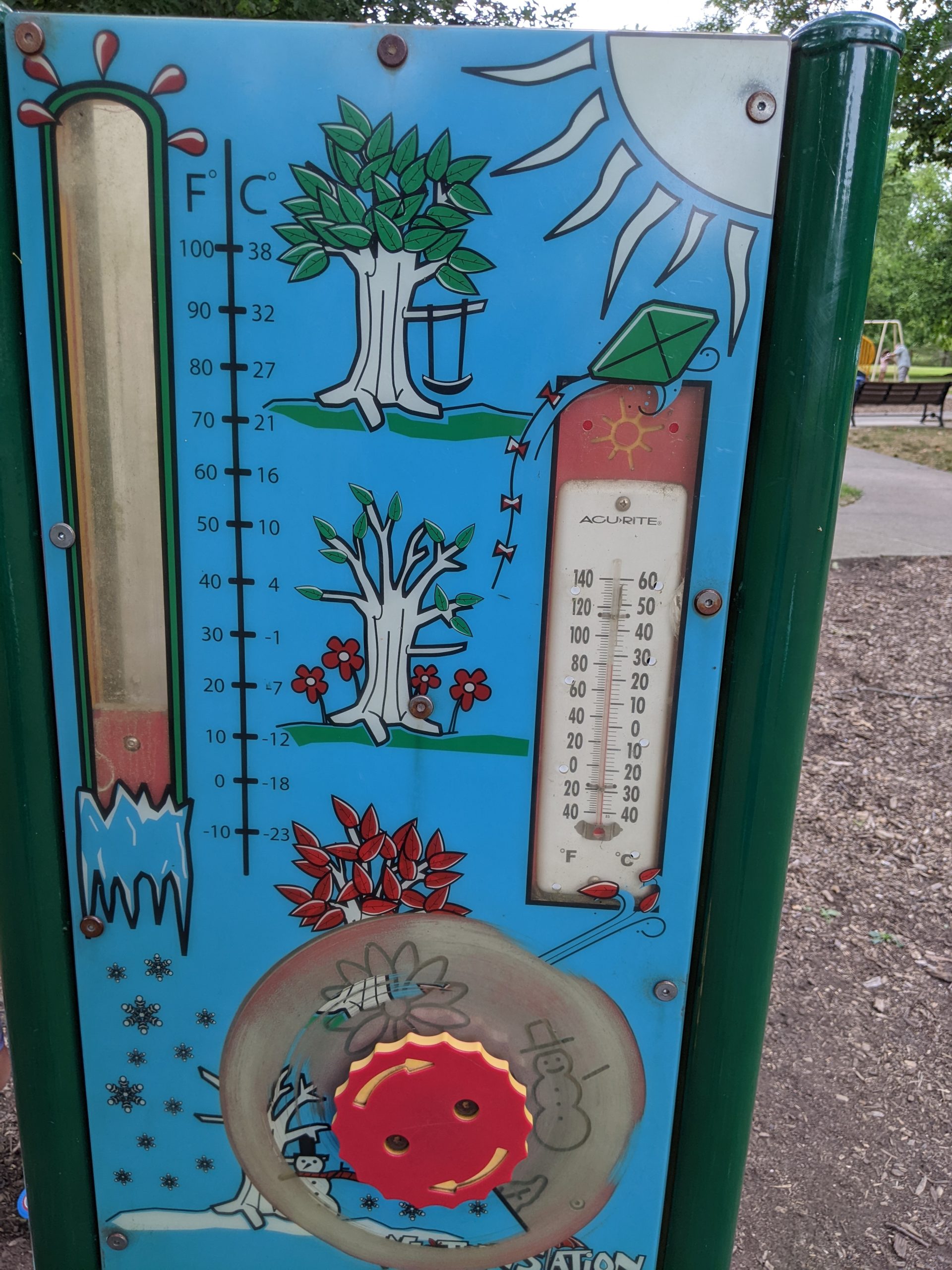 FEATURES - Temperature learn At Red Bank Battlefield Park Playground in National Park NJ